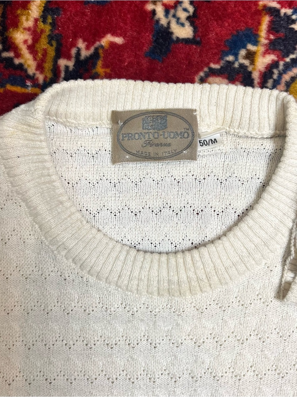 Pronto Uomo Cream Knit Men's Sweater - Italian Made